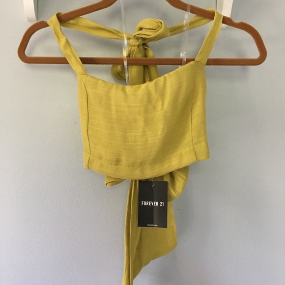 Forever 21 halter tie crop top - Picture 1 of 7